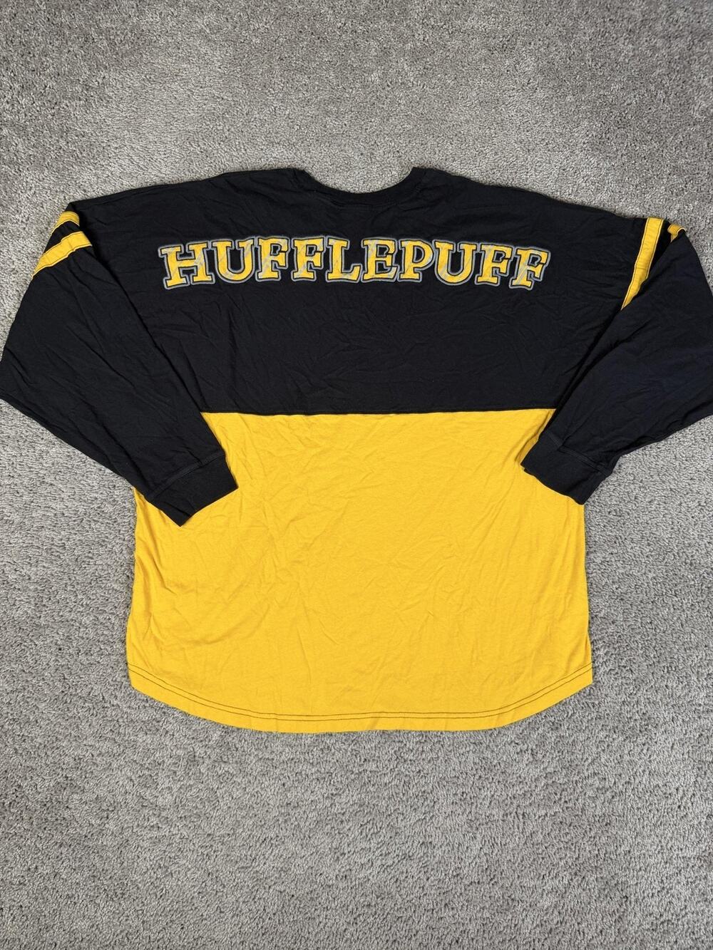 Hufflepuff Shirt Womens 2X Yellow Colorblock Wizarding World Of Harry Potter